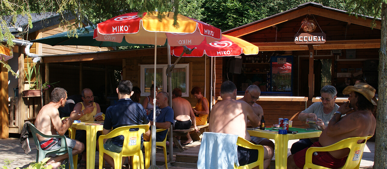 Drink en snackbar van de camping in de Savoie le Mont Grêle