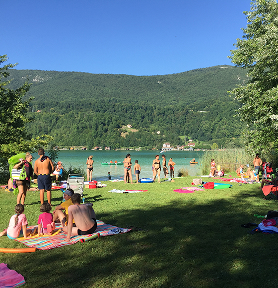 Swimming at Lake Aiguebelette