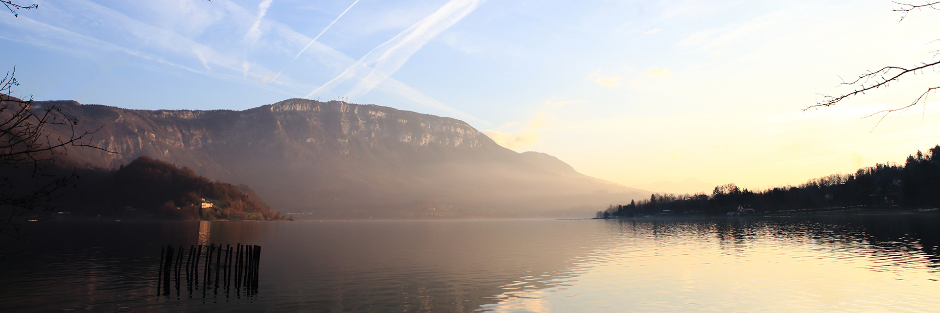 View of Lake Aiguebelette in Savoie