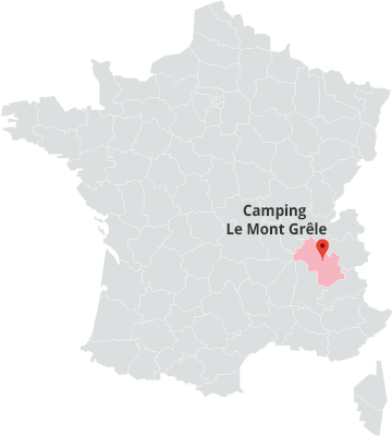 Carte de situation du camping le Mont-Grêle